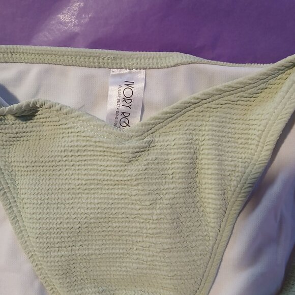 Asos Ivory Rose Women's M&M Ribbed String Tie Bikini Bottom NWT SZ 10 - Picture 2 of 7